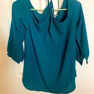 Teal Off The Shoulder Blouse, Medium, Worn Once